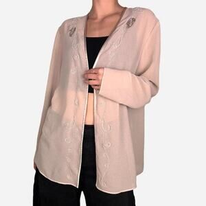 Vintage sheer blouse chiffon cardigan